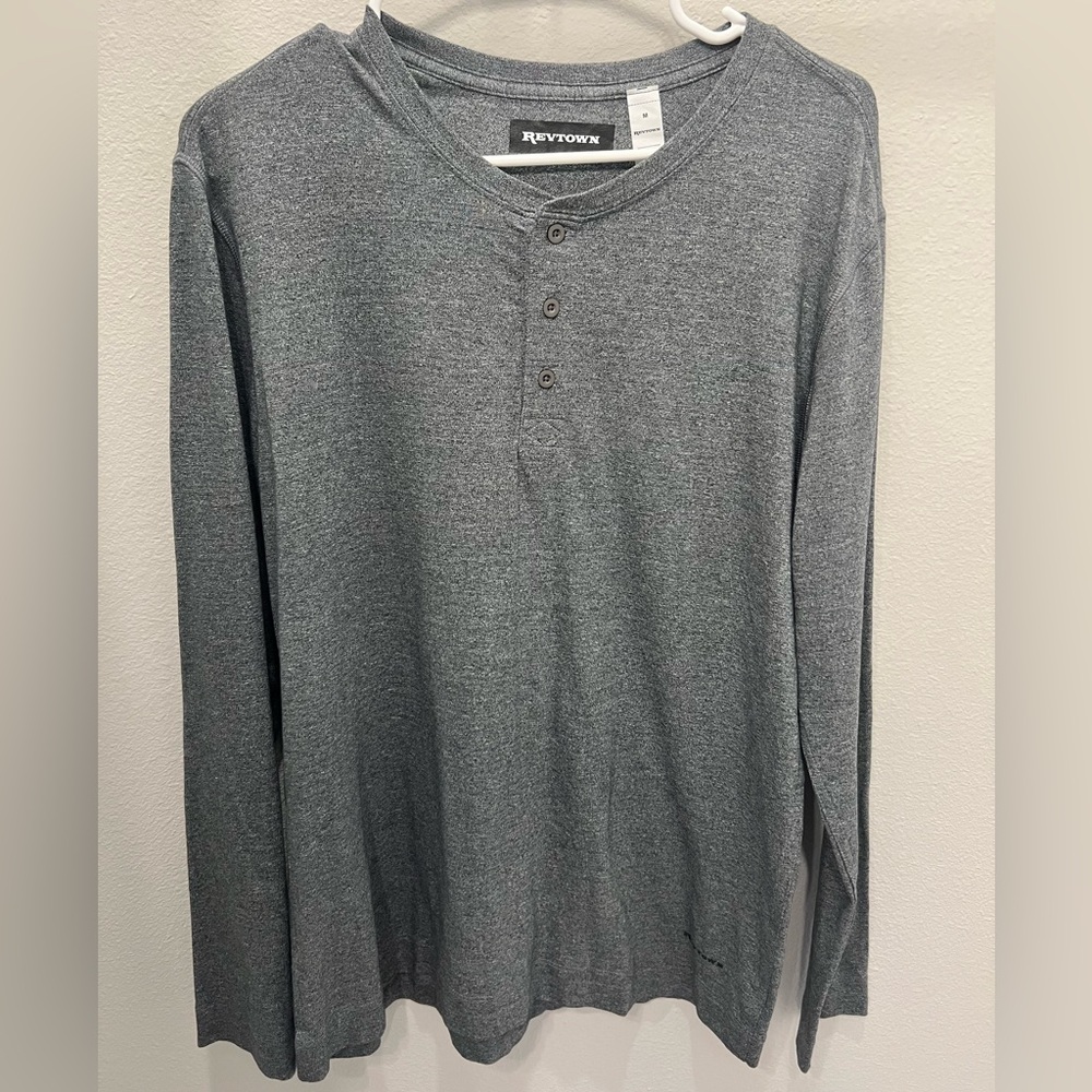 Men's Revtown Gray Henley Shirt